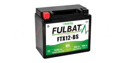 batéria 12V, FTX12-BS gél, 10Ah, 180A, bezúdržbová gél technológie 150x87x130 FULBAT (aktivovaná vo výrobe) M310-102
