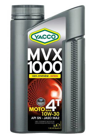 Motorový olej YACCO MVX 1000 4T 10W30, YACCO (1 l) MY 33451
