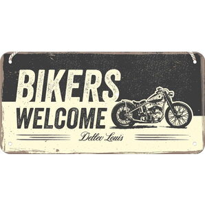 závesná plechová tabuľa "Bikers Welcome" 10014687
