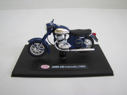 Model 1:18, plast, modrá - Jawa 350 Automatic 1002055