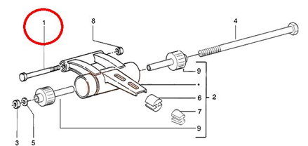 Piag.Bolt M10 X205 SW-17 Sub Frame 271807