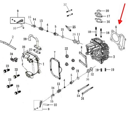 cylinder head gasket 3J3-02005-0000