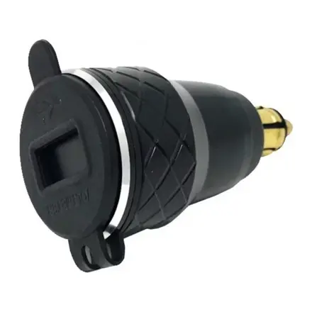 INTERPHONE DIN ADAPTÉR S 2 X USB VÝSTUPOM PRE MOTOCYKLE, MAX. 4.2 A, ČIERNY  ACCDIN2USBALU19