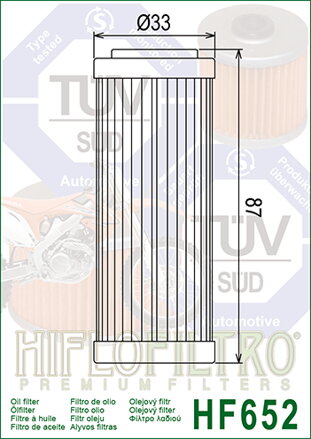 olejový filter HF652