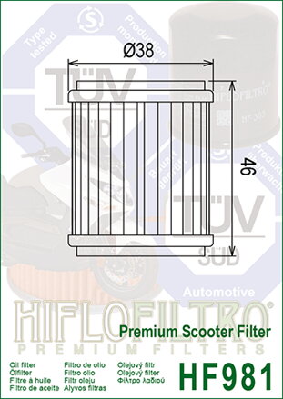 olejový filter HF981