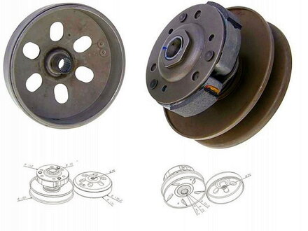 Spojka komplet pre skútre Honda SH125,PCX Keeway  IP32424