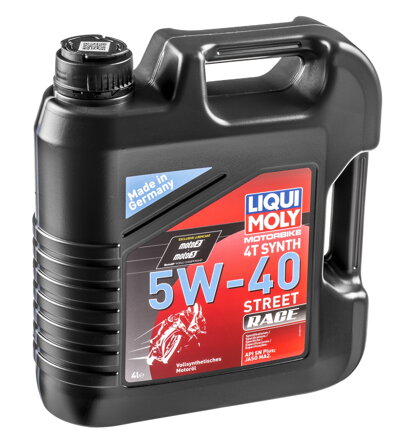 LIQUI MOLY Motorbike 4T Synth 5W40 Street Race, plně syntetický motorový olej 4 l  LI 1685