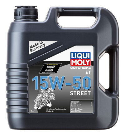 LIQUI MOLY Motorbike 4T 15W50 Street, polosyntetický motorový olej 4 l  LI 1689