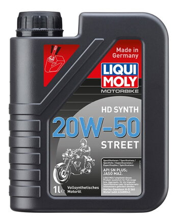 LIQUI MOLY Motorbike HD Synth 20w-50 Street, plne syntetický motorový olej 1 l  LI 3816