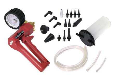sada pre odvzdušnenie brzdovej kvapaliny vrátane vákuovej pumpy, BIKESERVICE M016-121