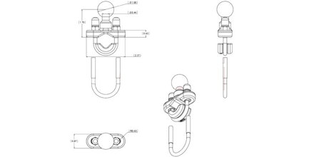 objímka pre priemer rúrky 12,7-31,75 mm, RAM Mounts M021-063