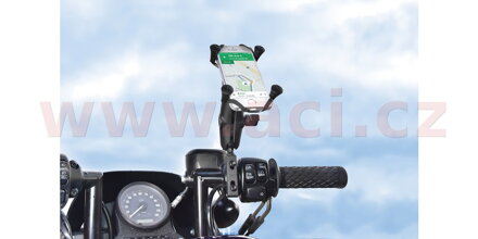 kompletná zostava držiaku X-Grip s uchytením na objímku brzdovej / spojkovej páčky / riadidlá motocykla, RAM Mounts