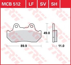 brzdove platničky TRW MCB512SV