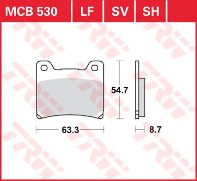 brzdove platničky TRW MCB530