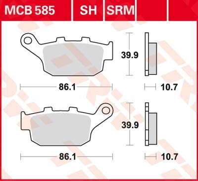 brzdove platničky TRW MCB585SH