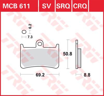 brzdove platničky TRW MCB611SV