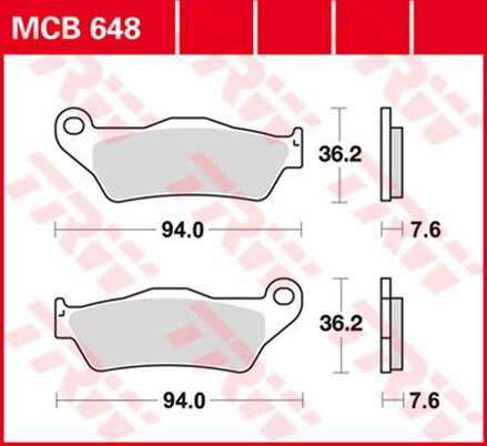 brzdove platničky TRW MCB648SV