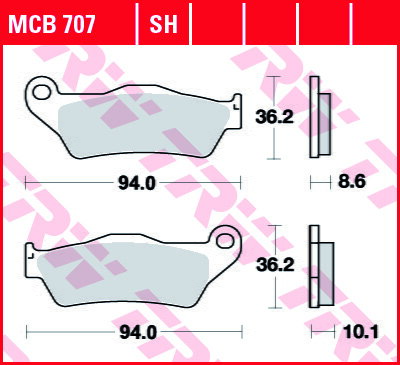 brzdove platničky TRW MCB707SH
