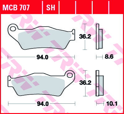 brzdove platničky TRW MCB707