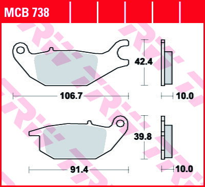brzdove platničky TRW MCB738