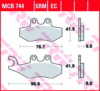 brzdove platničky TRW MCB744SRM