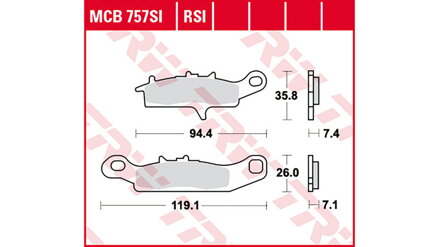 brzdove platničky TRW MCB757SI