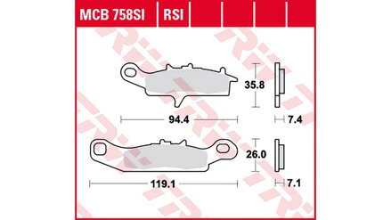 brzdove platničky TRW MCB758SI
