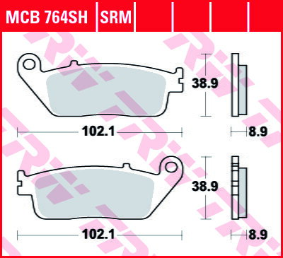 brzdove platničky TRW MCB764SRM