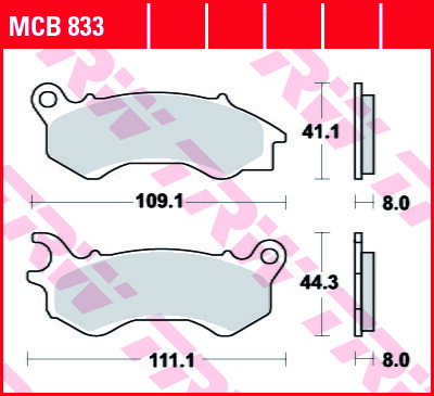 brzdove platničky TRW MCB833