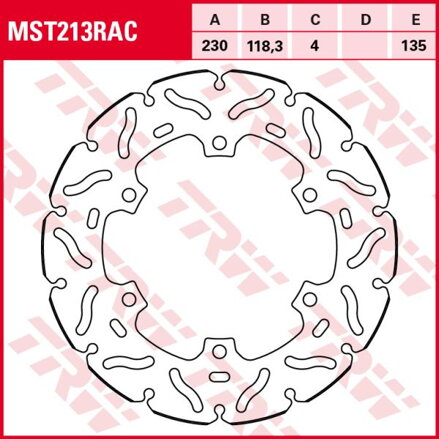 brzdový kotúč FIXED RAC TRW 788.01.32