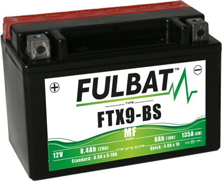 batéria 12V, YTX9-BS, 8Ah, 120A, bezúdržbová MF AGM 150x87x105, FULBAT M310-119A