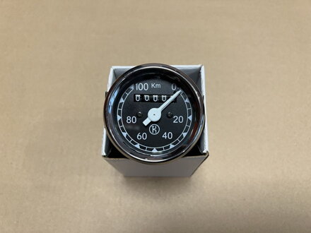 Tachometer K, čierna potlač - ČZ 125/150, Skúter 501 1003543
