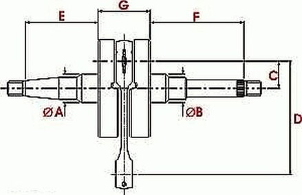 Kľukový hriadeľ pre TGB 101 22551