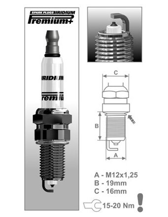 zapaľovacia sviečka P10 rad Premium Iridium +, BRISK M231-106