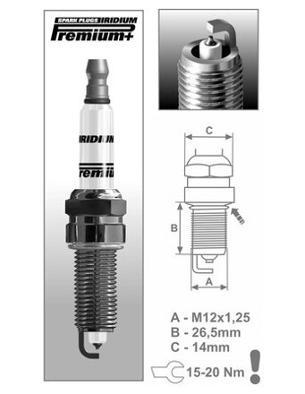 zapaľovacia sviečka P11 rad Premium Iridium +, BRISK - M231-059