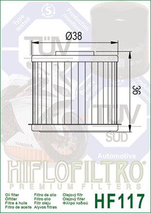 olejový filter HF117