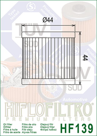 olejový filter HF139