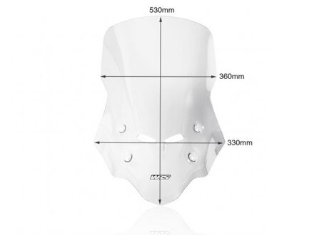 plexi štít CAPONORD, HONDA CB 500 X 2016-2023 HO042T