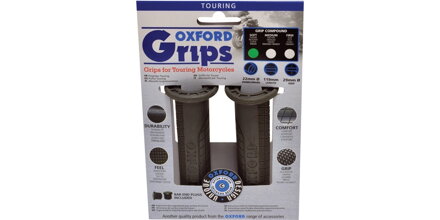 gripy Touring, OXFORD - (tmavo šedá guma, tvrdosť gumy medium, pár) M003-12
