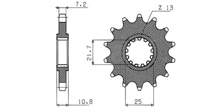 reťazové koliečko SUNSTAR M291-4012