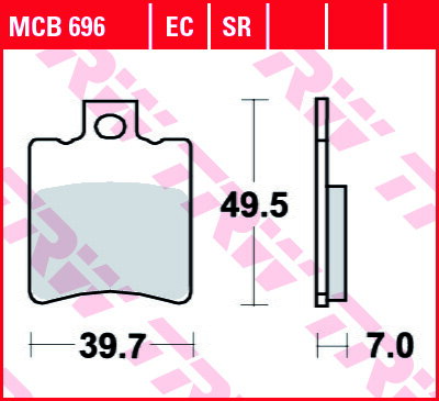 brzdové platničky TRW MCB696EC