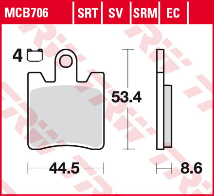 brzdove platničky TRW MCB706
