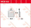 brzdové platničky TRW MCB552