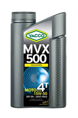Motorový olej YACCO MVX 500 4T 15W50, YACCO (1 l) MY 33251