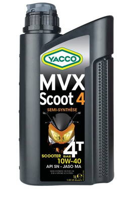 Motorový olej YACCO MVX SCOOT 4T 10W40, YACCO (1 l) MY 33281