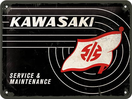 plechová tabuľa "KAWASAKI LOGO" 10014023