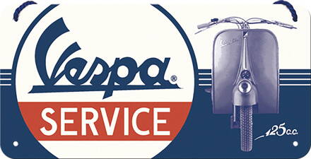 plechová tabuľa VESPA HANGING SIGN "SERVICE" 10014617