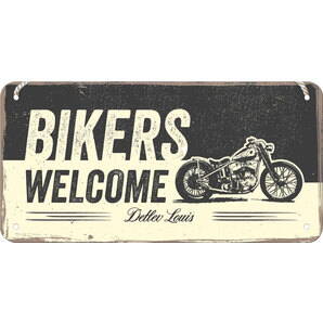 závesná plechová tabuľa "Bikers Welcome" 10014687