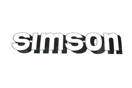 nálepka Simson na nádrž biel/čierna 350001