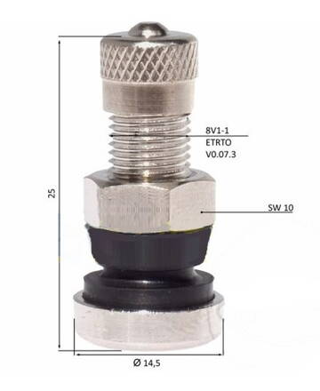 ventil pneumatiky kovový 8.3mm X 26mm 519.27.94